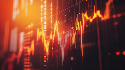 Fototapeta premium Supply and Demand Balance Economic Chart Display