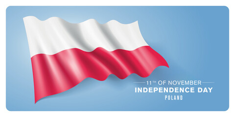 Poland independence day vector banner, greeting card