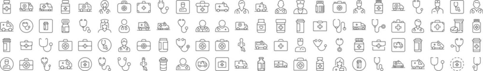 Doctor, Hospital, Stethoscope, Ambulance, Drugs Related Icon for Websites, Apps, Infographics and Other Purposes