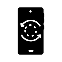 Vector solid black icon for Status
