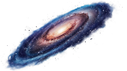 Fototapeta premium A galaxy isolated on transparent white background, clipping path