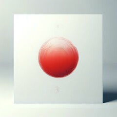 shiny red ball illustration on white paper isolated 