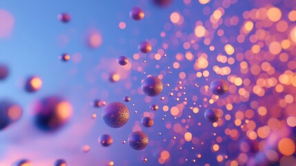 Sparkling glitter particles in the air