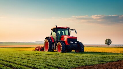 Fototapeta premium Agriculture Farming Concept Illustration - Editable Stroke Outline Icon