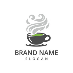 Tea logo design template, restaurant and cafe symbol