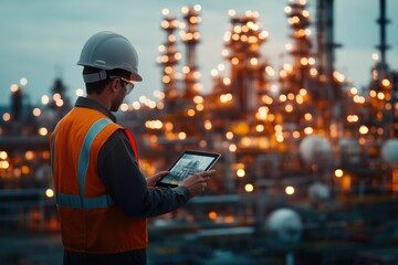 engineer working for oil refinery, oil indusrty , petroleum