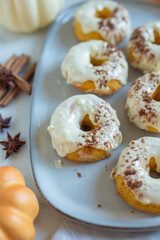Homemade Pumpkin Spice Donuts Ready to Eat