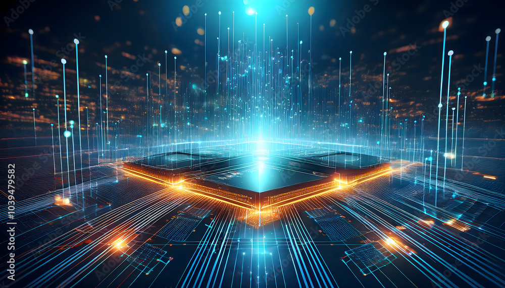 Poster Exploring the future of technology through innovative digital landscapes and advanced computing systems