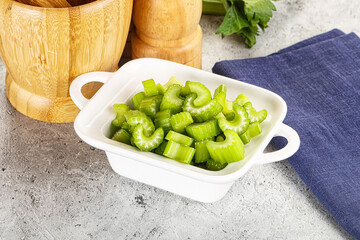 Vegan cuisine - Sliced celery stem