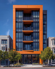 Fototapeta premium Luxury New Construction San Francisco Rowhouse
