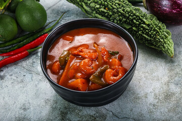 Thai red curry with prawn