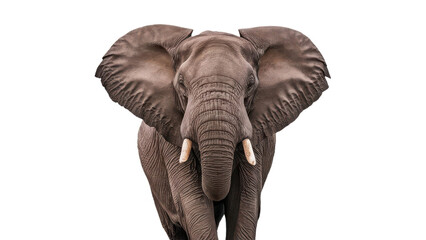 Fototapeta premium Full body of an elephant stand on white background. 