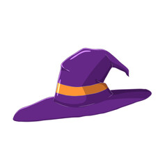 Purple and orange witch hat illustration
