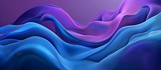 Colorful Waves in Blue and Purple Tones