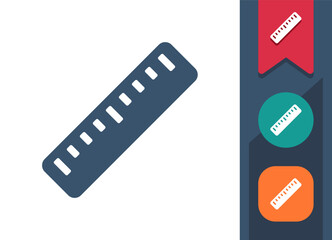 Ruler, School Supplies Icon