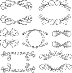 a frame set of lace arrangement