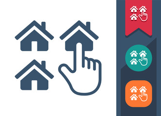 Real Estate, Choosing A House Icon