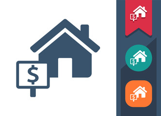 Real Estate, House Sign, For Sale, Price Icon