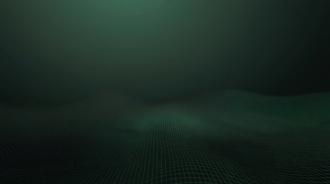 Underwater scene with green gradient and grid effect showcasing a serene aquatic environment
