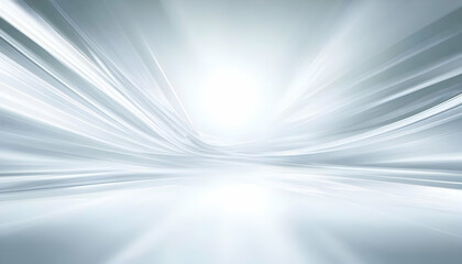 Abstract Light Rays on Blurred White Background