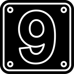 Number 9 Icon