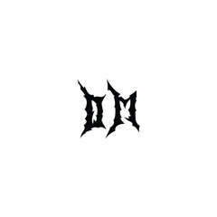 DM monogram logo design letter text name symbol monochrome logotype alphabet character simple logo