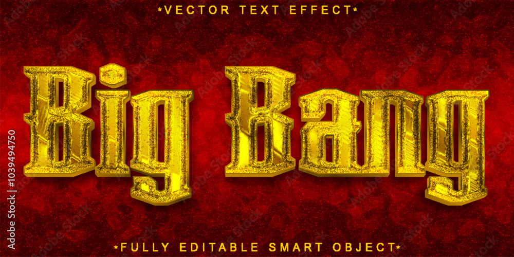 Poster big bang explode vector fully editable smart object text effect