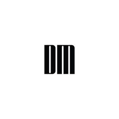 DM monogram logo design letter text name symbol monochrome logotype alphabet character simple logo