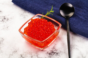 Luxury red caviar salmon fish