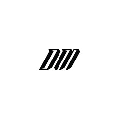 DM monogram logo design letter text name symbol monochrome logotype alphabet character simple logo