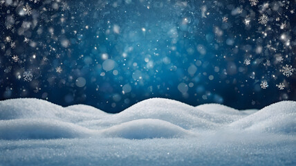 winter background with snow, ai generated