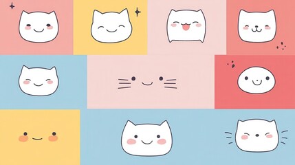 Cute and Cheerful Emoticons Collection