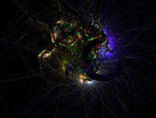 Imaginatory fractal abstract background Image