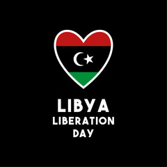 Libya Liberation Day. Flat design vector.
