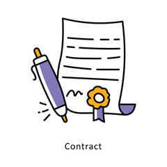 Contract isometric stock illustration. EPS File stock illustration