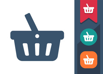 Shopping Basket, Groceries Icon