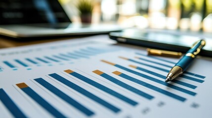 Fototapeta premium analysis working financial results. Analysis of sales forecast graphs, financial accounting Abstract digital effect for background Latest analysis of work with leadership Graphs to view financial acc 