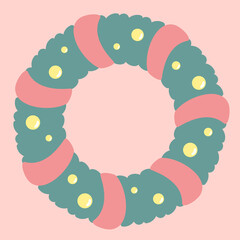 シンプルな冬のクリスマスリース⭐︎