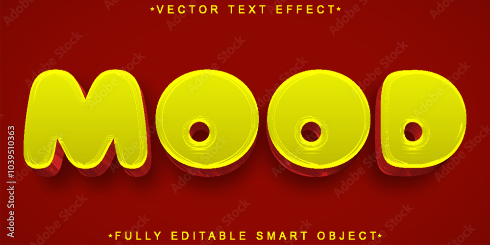 Poster mood vector fully editable smart object text effect