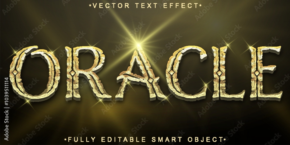 Poster oracle vector fully editable smart object text effect