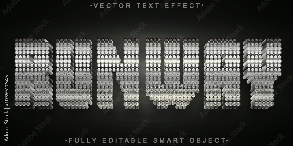 Poster gray runway vector fully editable smart object text effect
