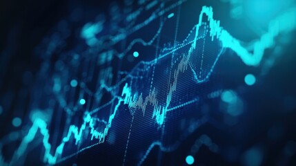Obraz premium analysis working financial results. Analysis of sales forecast graphs, financial accounting Abstract digital effect for background Latest analysis of work with leadership Graphs to view financial acc 