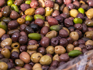 Olives at the market in italy
