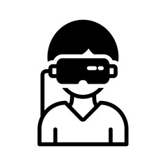 Fototapeta premium Vector solid black icon for Reality