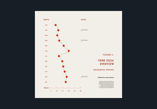Year Overview Vertical Timeline Infographics Template