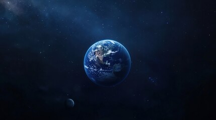 Obraz premium Stunning view of the earth and moon from space