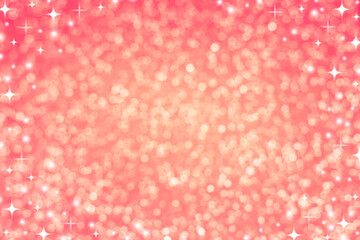 abstract red shining background with bokeh light with star glitter and circle blinking with copy space for design about ads and content for merry christmas and happy new year concept