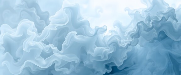 Icy Blue and Gray Galaxy Smoke Background