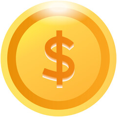 Isolated Coins Icon