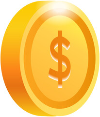 Isolated Coins Icon